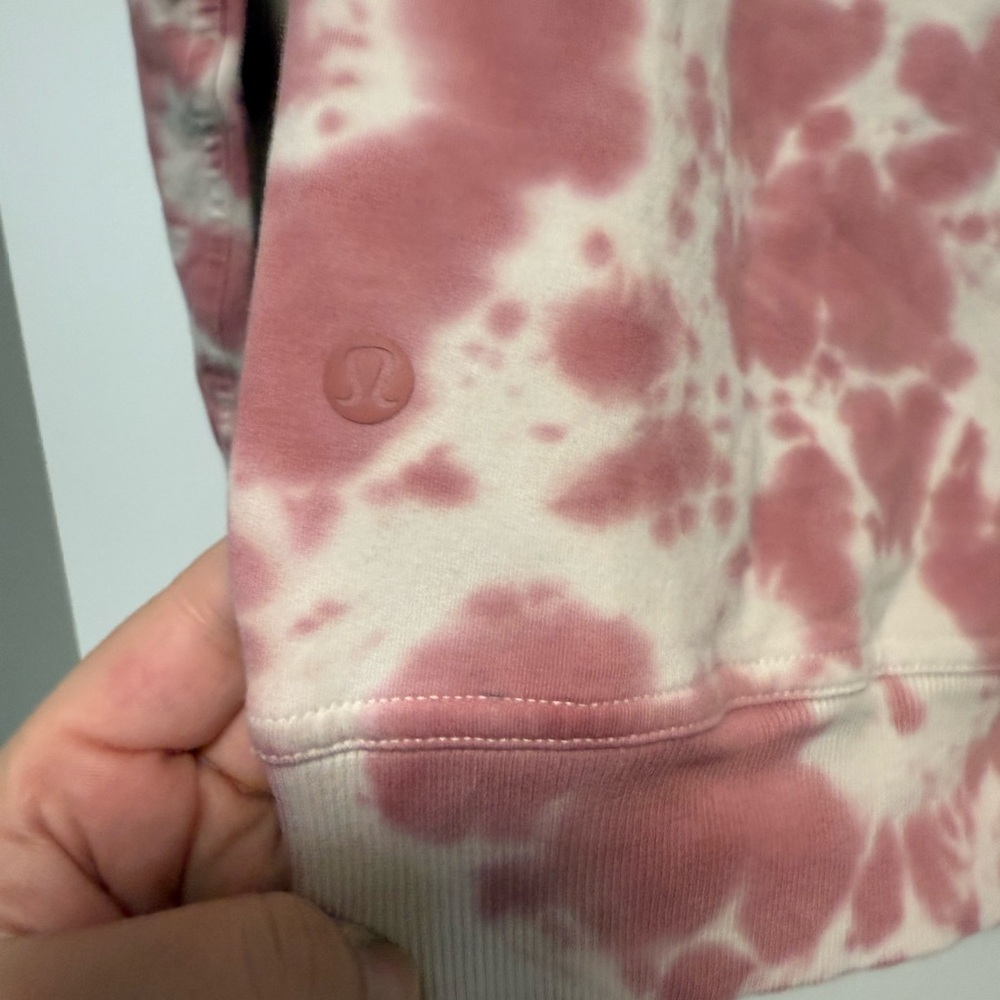 Lululemon All Yours Hoodie Tie Dye *Fleece Marmoleado Tie Dye Brier Rose Size 4 - Picture 5 of 7